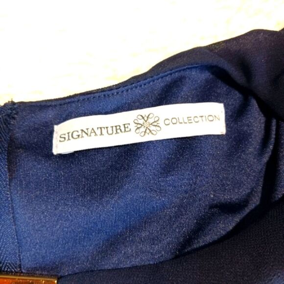 NWOT Signature Collection Double Layer Chiffon Sleeveless A-Line Midi Dress L... - Picture 2 of 15